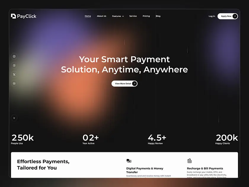 PayClick - Fintech, Payment & Technology - Webflow Template