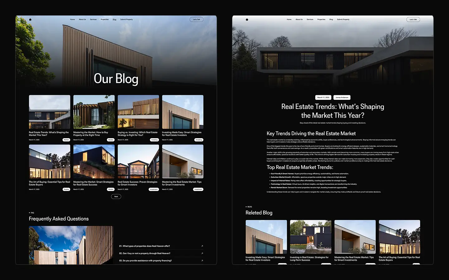 Heavenest - Plantilla de flujo web de arquitectura y diseño
