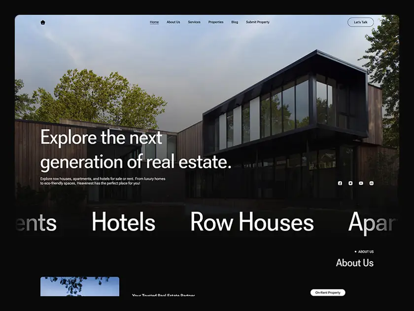 Heavenest - Plantilla de flujo web de arquitectura y diseño