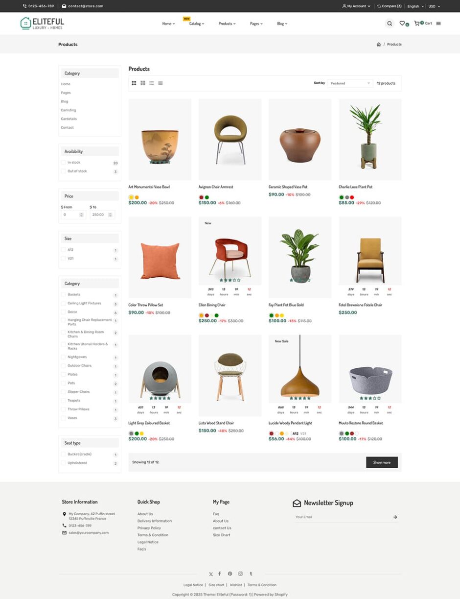 Eliteful - Home Decor & Furniture - Shopify Responsive Theme