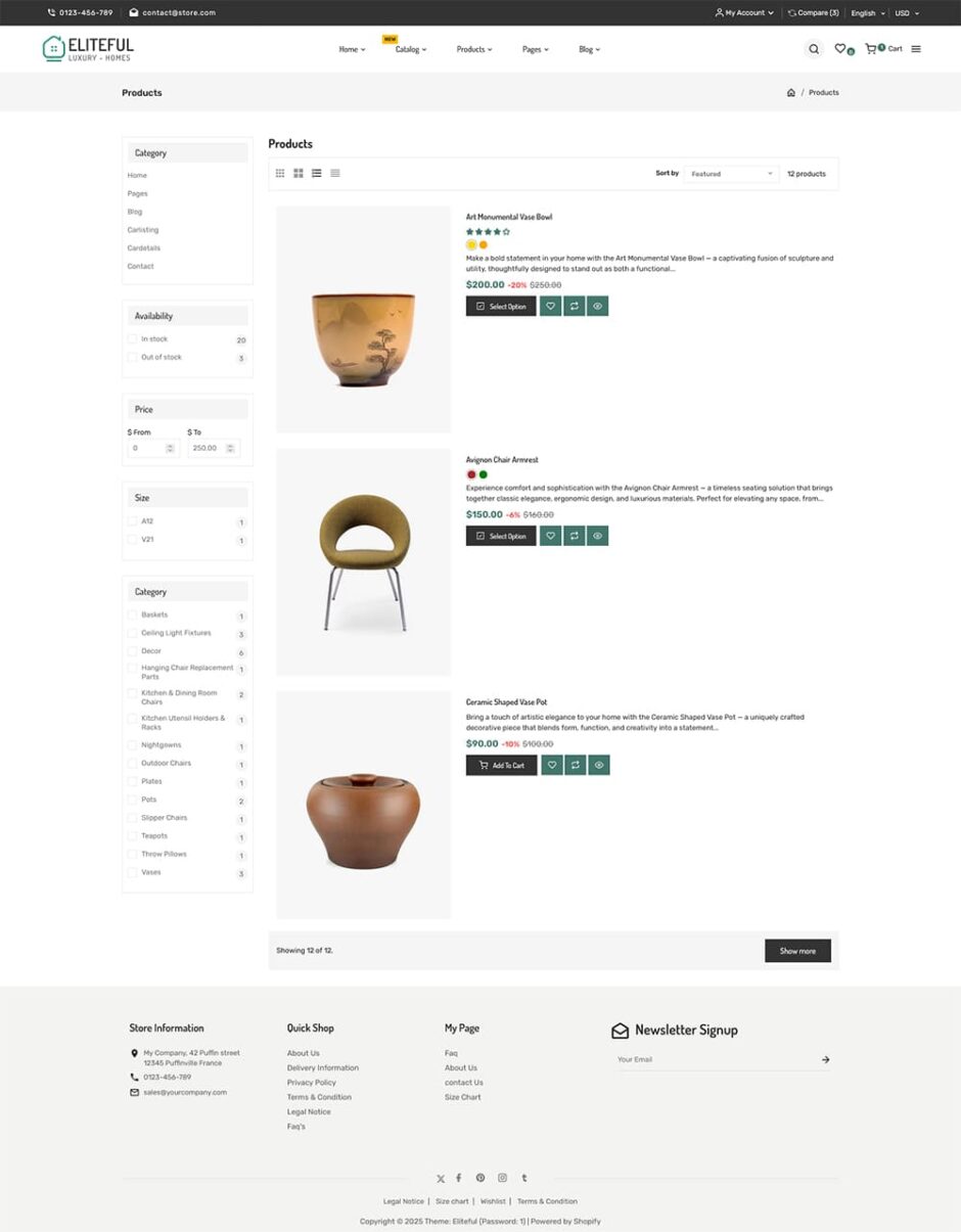 Eliteful - Home Decor & Furniture - Shopify Responsive Theme