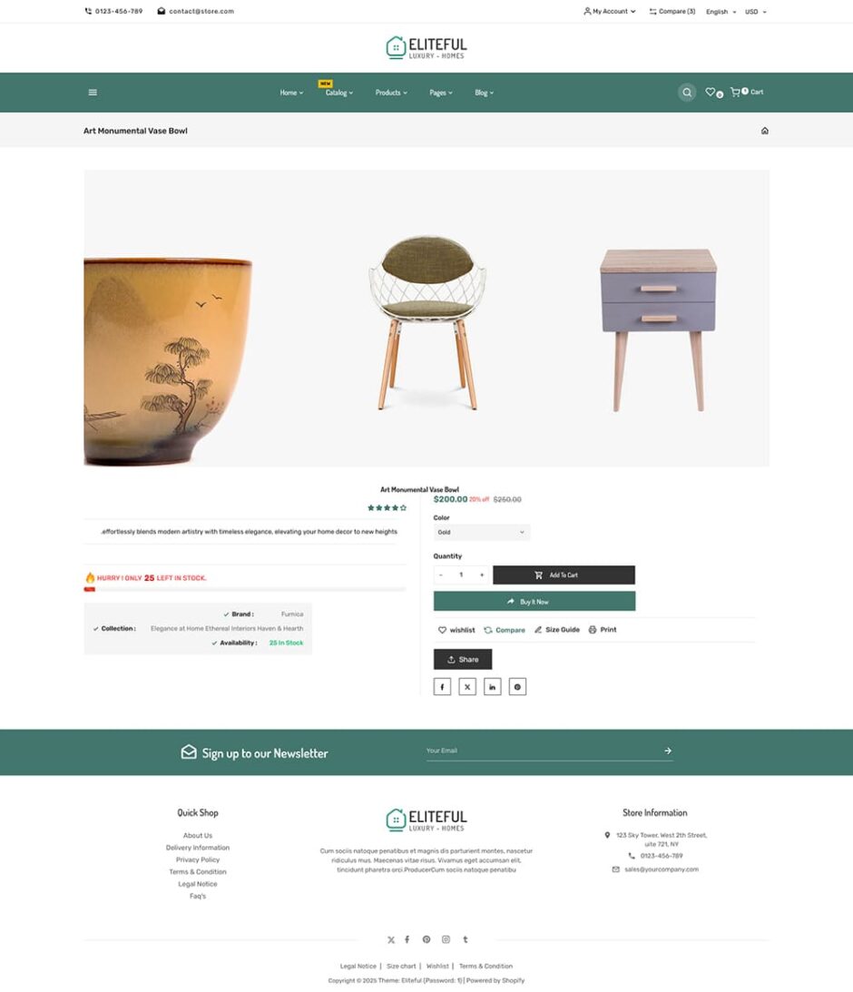 Eliteful - Home Decor & Furniture - Shopify Responsive Theme