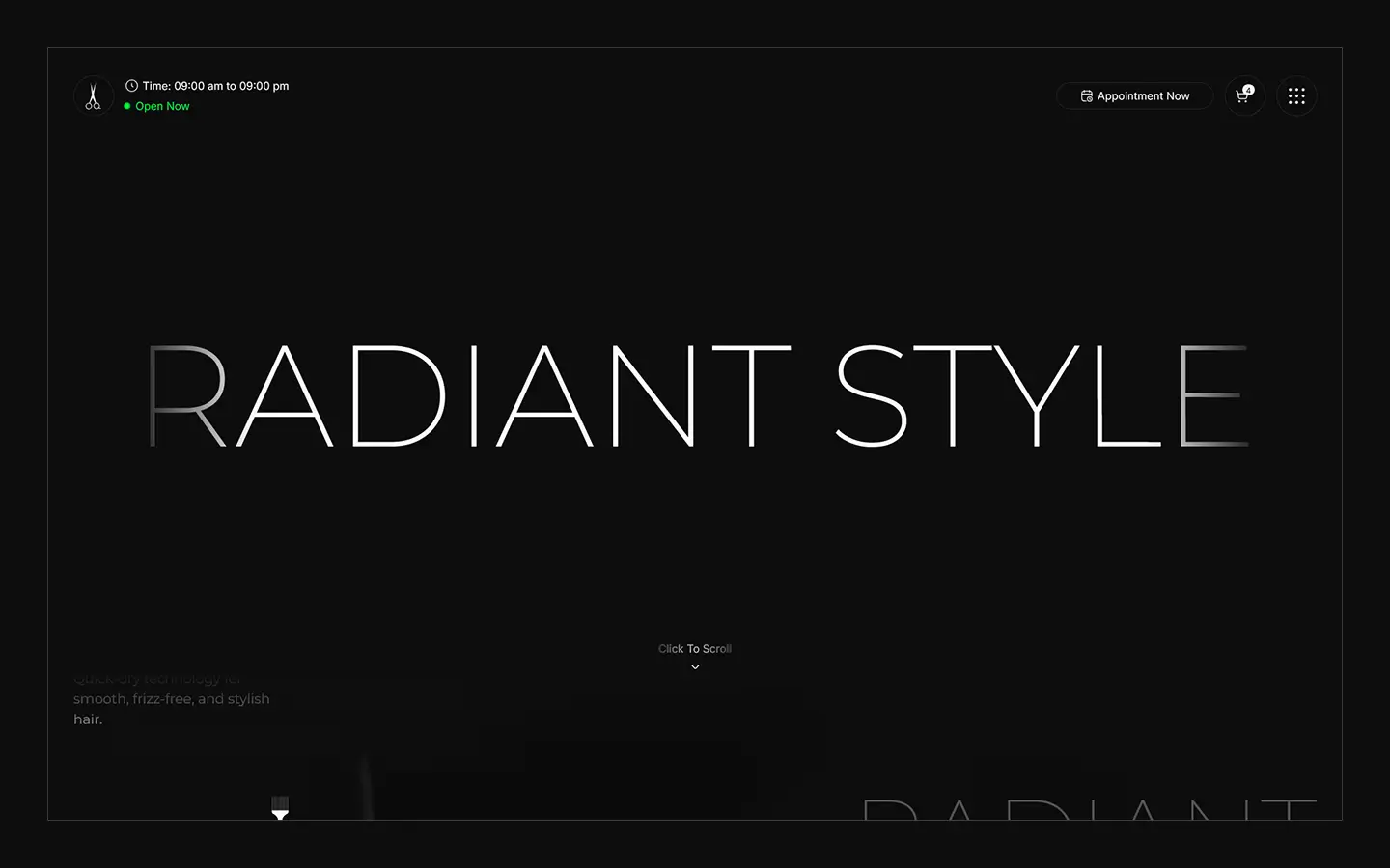 Radiant Style - Hair & Beauty Webflow eCommerce Template