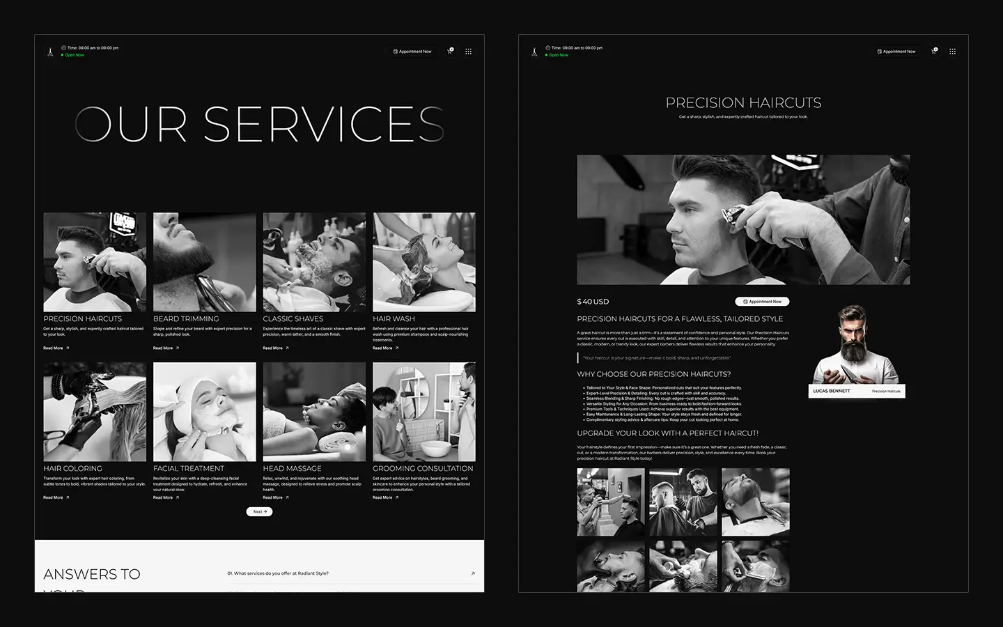Radiant Style - Hair & Beauty Webflow eCommerce Template