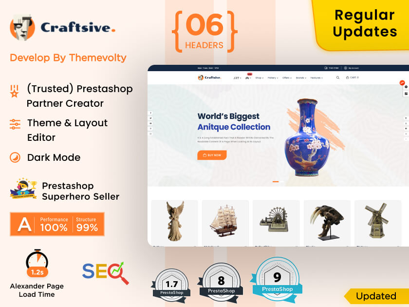 Cubisto - Art & Decorative PrestaShop Theme