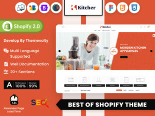 Kitcher - Nowoczesna kuchnia Shopify Theme