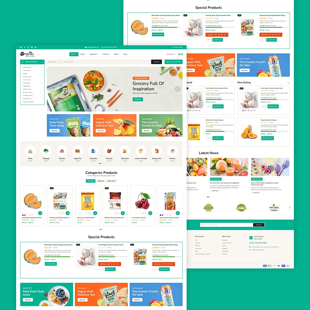 Organici - Fresh Food & Grocery Store - WooCommerce Multi-Purpose Theme Organici - Fresh Food & Grocery Store - WooCommerce Multi-Purpose Theme