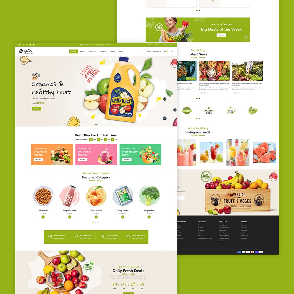 Organici - Fresh Food & Grocery Store - WooCommerce Multi-Purpose Theme Organici - Fresh Food & Grocery Store - WooCommerce Multi-Purpose Theme