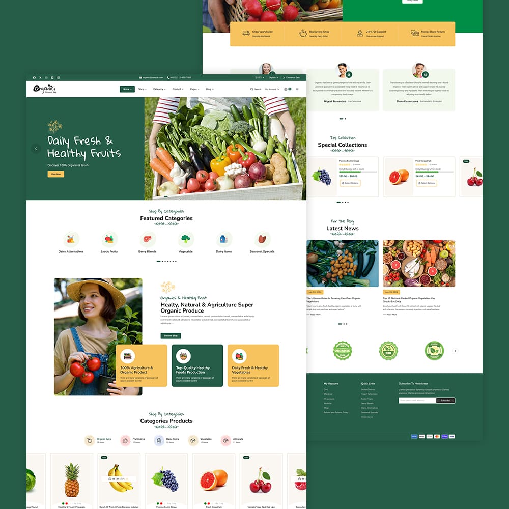 Organici - Fresh Food & Grocery Store - WooCommerce Multi-Purpose Theme Organici - Fresh Food & Grocery Store - WooCommerce Multi-Purpose Theme