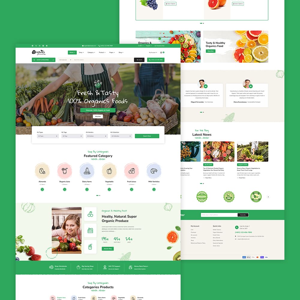 Organici - Fresh Food & Grocery Store - WooCommerce Multi-Purpose Theme Organici - Fresh Food & Grocery Store - WooCommerce Multi-Purpose Theme