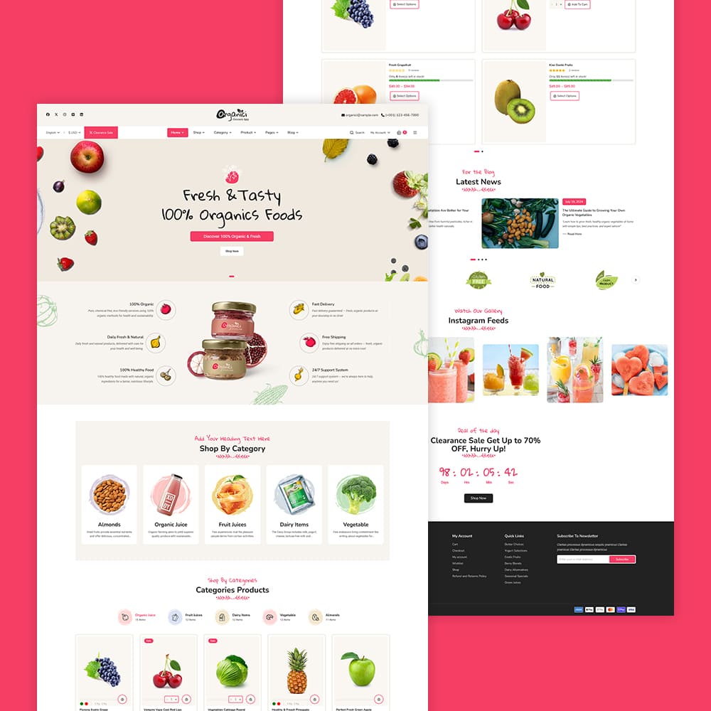Organici - Fresh Food & Grocery Store - WooCommerce Multi-Purpose Theme Organici - Fresh Food & Grocery Store - WooCommerce Multi-Purpose Theme