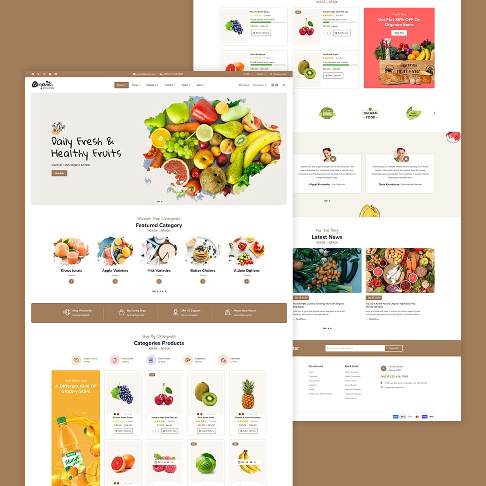 Organici - Fresh Food & Grocery Store - WooCommerce Multi-Purpose Theme Organici - Fresh Food & Grocery Store - WooCommerce Multi-Purpose Theme