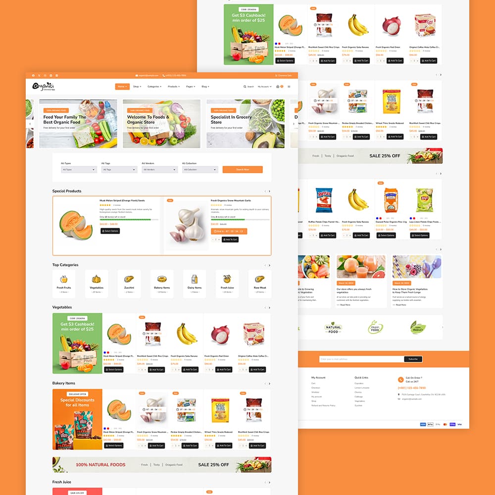 Organici - Fresh Food & Grocery Store - WooCommerce Multi-Purpose Theme Organici - Fresh Food & Grocery Store - WooCommerce Multi-Purpose Theme