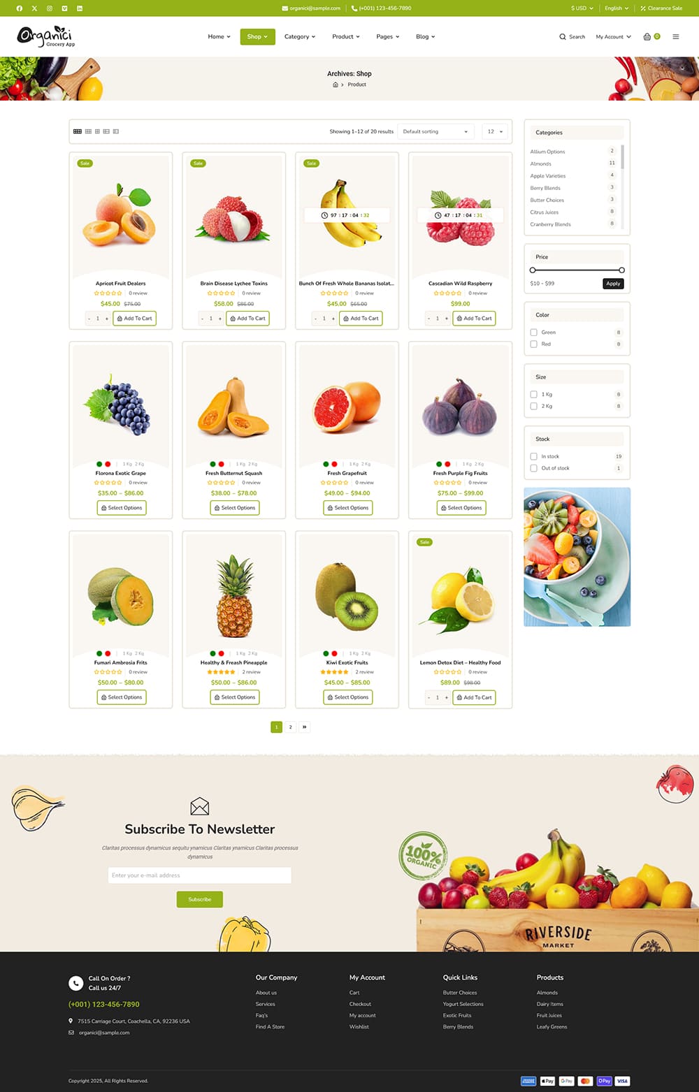 Organici - Fresh Food & Grocery Store - WooCommerce Multi-Purpose Theme Organici - Fresh Food & Grocery Store - WooCommerce Multi-Purpose Theme