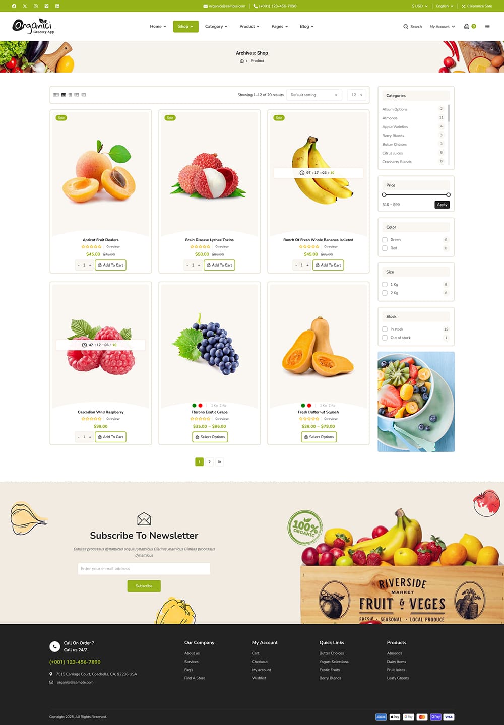 Organici - Fresh Food & Grocery Store - WooCommerce Multi-Purpose Theme Organici - Fresh Food & Grocery Store - WooCommerce Multi-Purpose Theme
