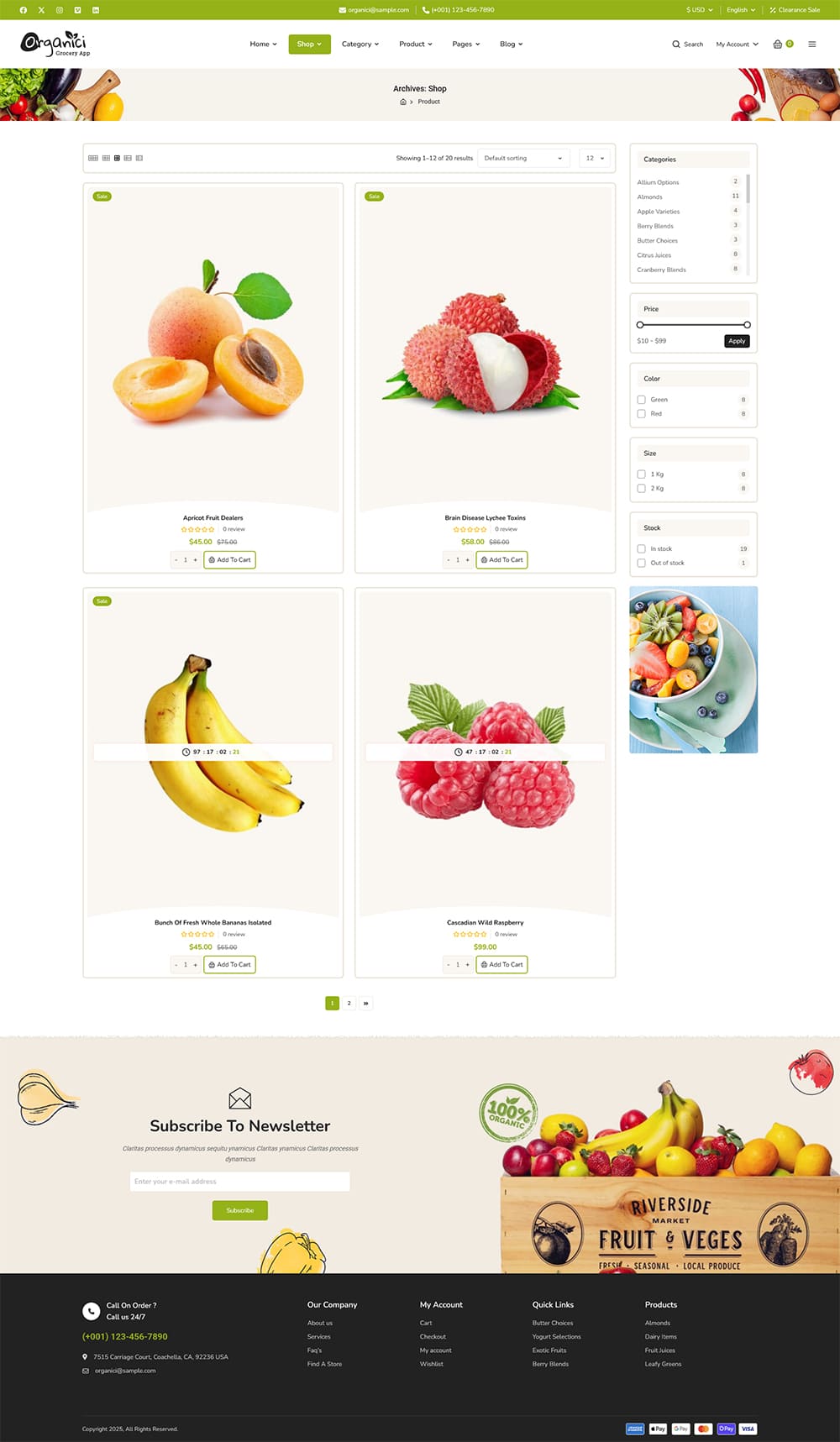 Organici - Fresh Food & Grocery Store - WooCommerce Multi-Purpose Theme Organici - Fresh Food & Grocery Store - WooCommerce Multi-Purpose Theme