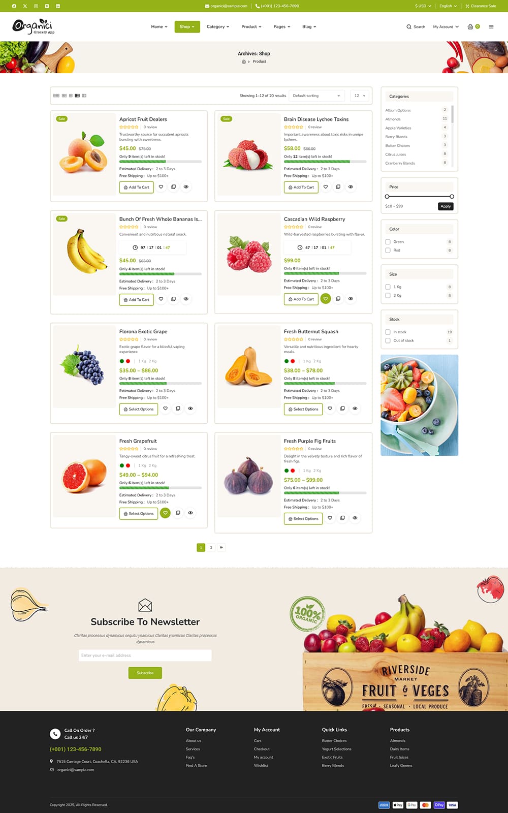 Organici - Fresh Food & Grocery Store - WooCommerce Multi-Purpose Theme Organici - Fresh Food & Grocery Store - WooCommerce Multi-Purpose Theme