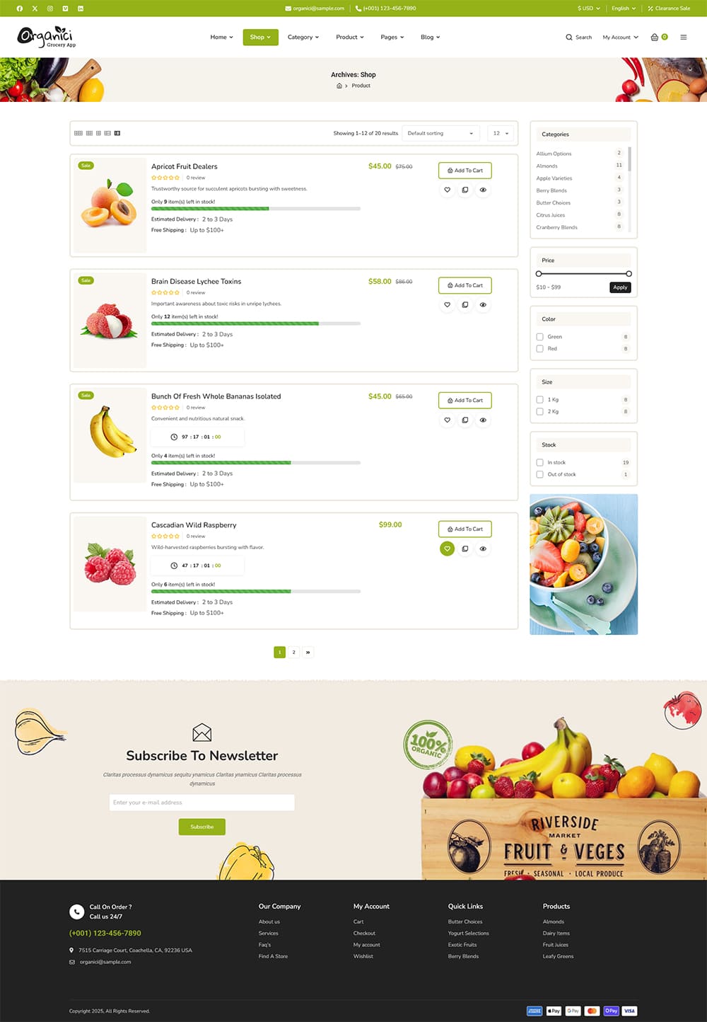 Organici - Fresh Food & Grocery Store - WooCommerce Multi-Purpose Theme Organici - Fresh Food & Grocery Store - WooCommerce Multi-Purpose Theme