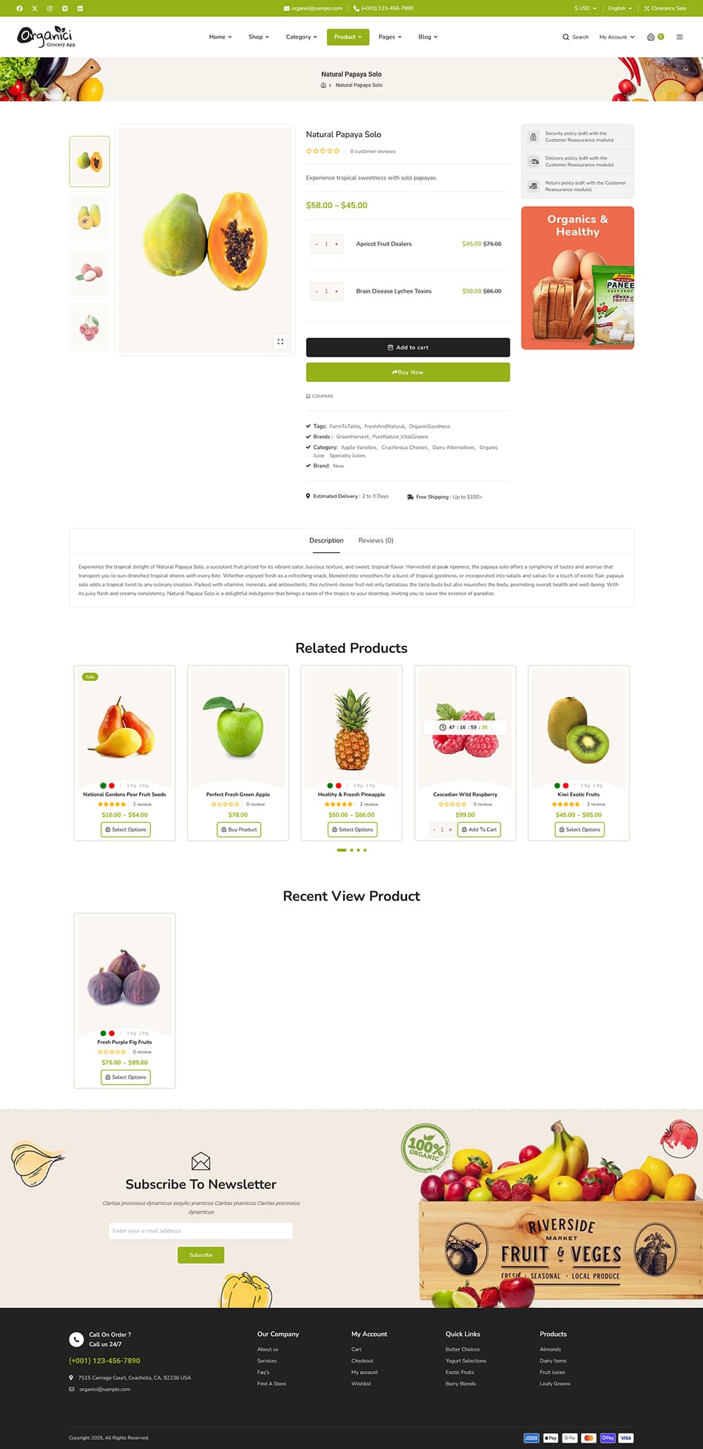 Organici - Fresh Food & Grocery Store - WooCommerce Multi-Purpose Theme Organici - Fresh Food & Grocery Store - WooCommerce Multi-Purpose Theme