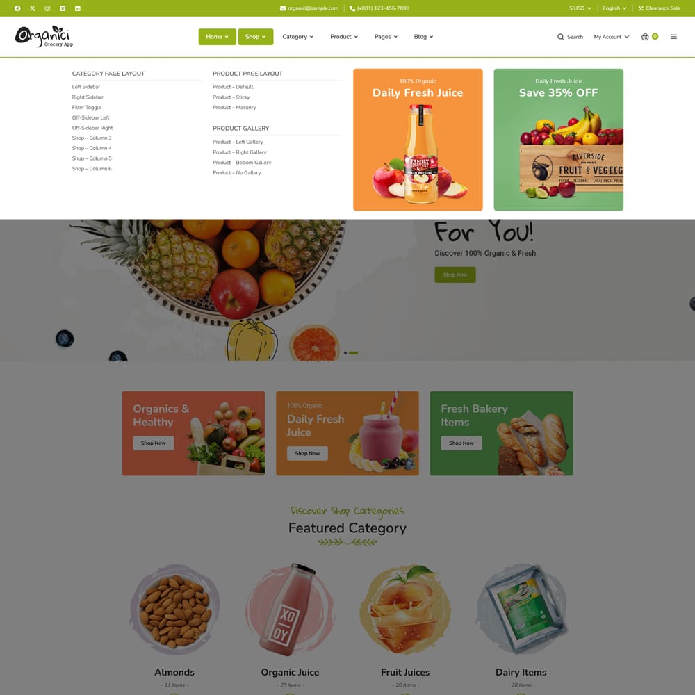 Organici - Fresh Food & Grocery Store - WooCommerce Multi-Purpose Theme Organici - Fresh Food & Grocery Store - WooCommerce Multi-Purpose Theme