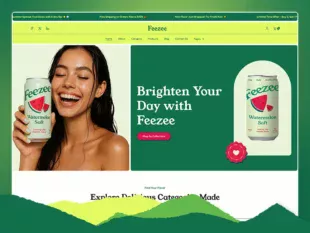Feezee - D2C Soft Drink Brand & Beverages - Webflow Template