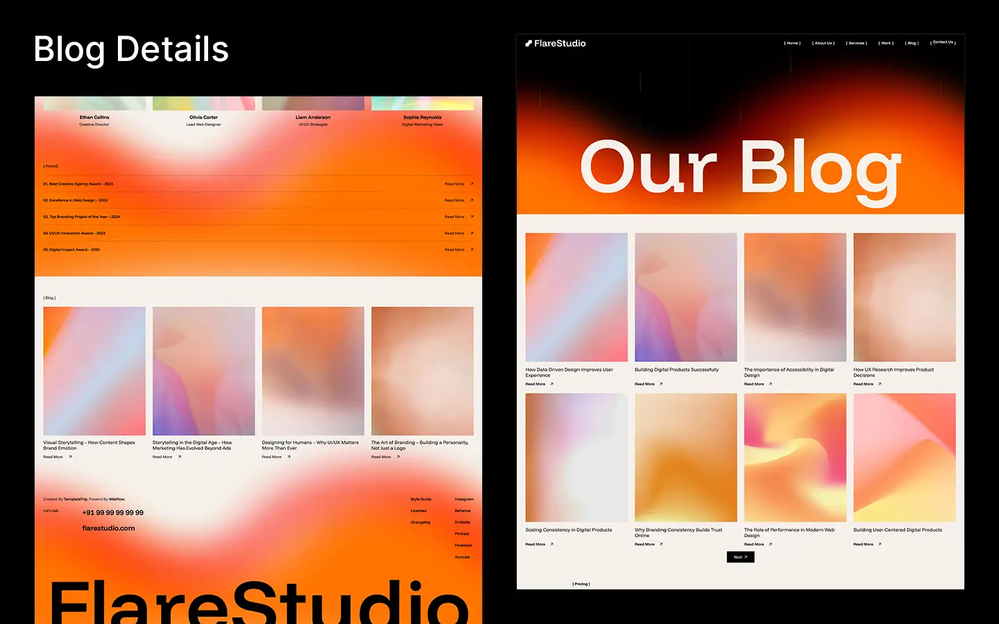 Flarestudio - Portfolio & Creative Agency Webflow Template Flarestudio - Portfolio & Creative Agency Webflow Template